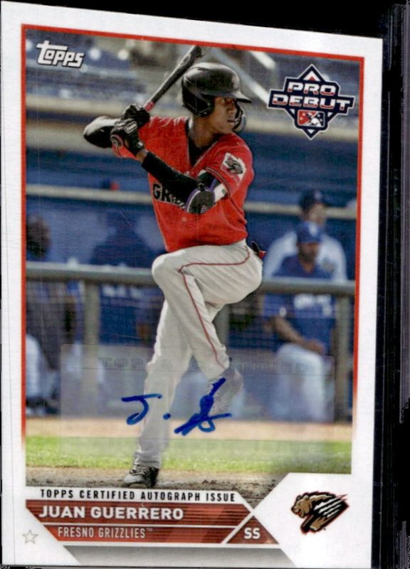 Juan Guerrero 2023 Topps Pro Debut #PD-158 Autographs RAW