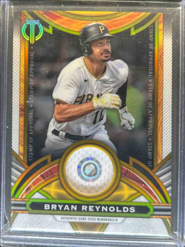Bryan Reynolds (MLB) 2023 Topps Tribute #SOA-BR Stamp of Approval Relics - Gold /75 RAW