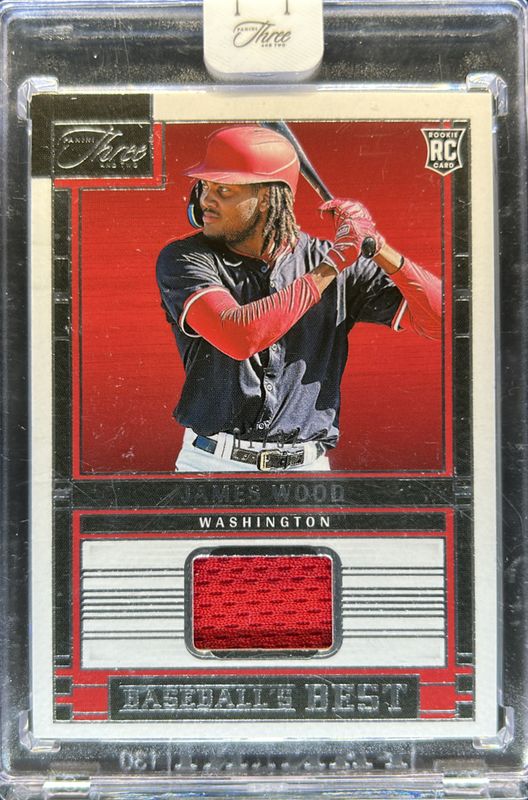 James Wood 2024 Panini Three and Two #BBM-JW Baseball’s Best Memorabilia /32 RAW