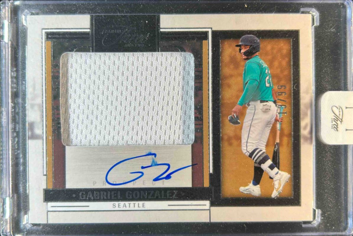 Gabriel Gonzalez 2024 Panini Three and Two #PJA-GG Prospect Jersey Autographs /99 RAW