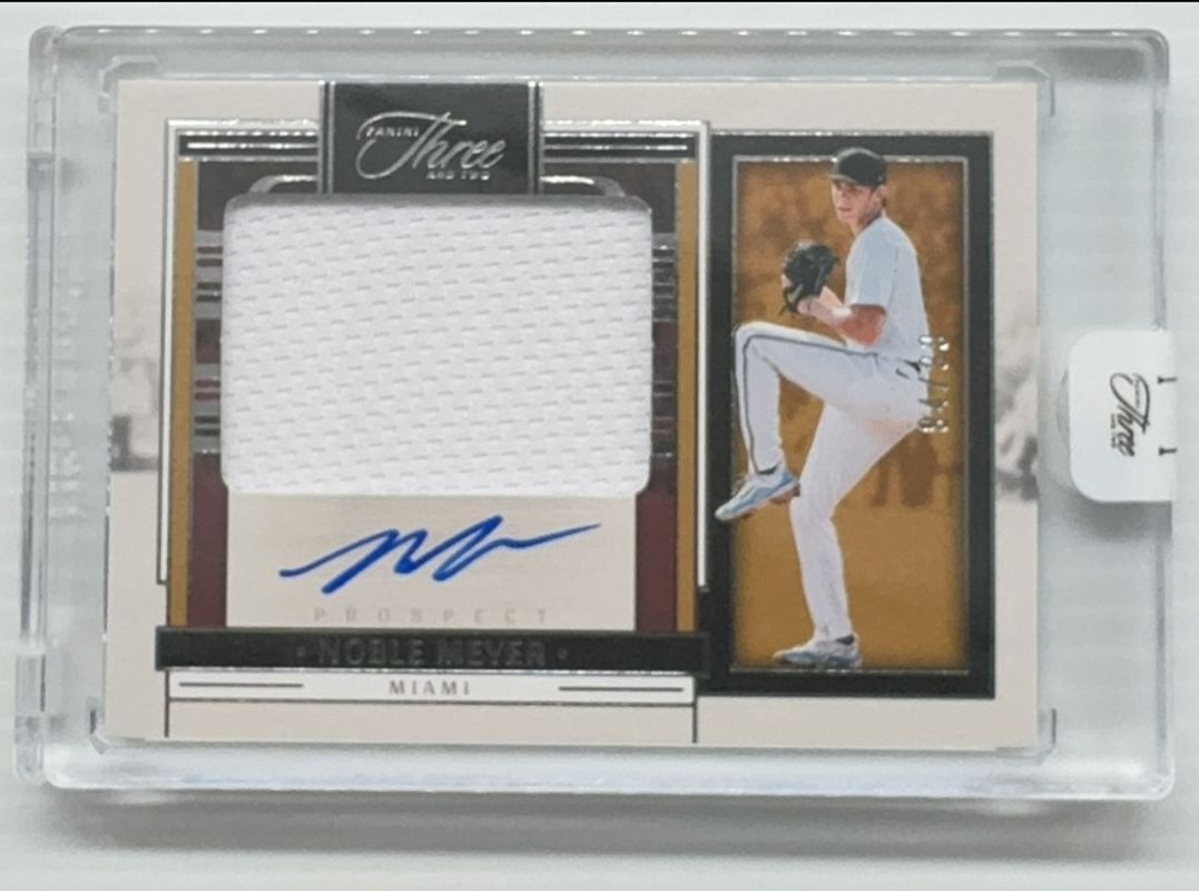 Noble Meyer 2024 Panini Three and Two #PJA-NM Prospect Jersey Autographs /99 RAW