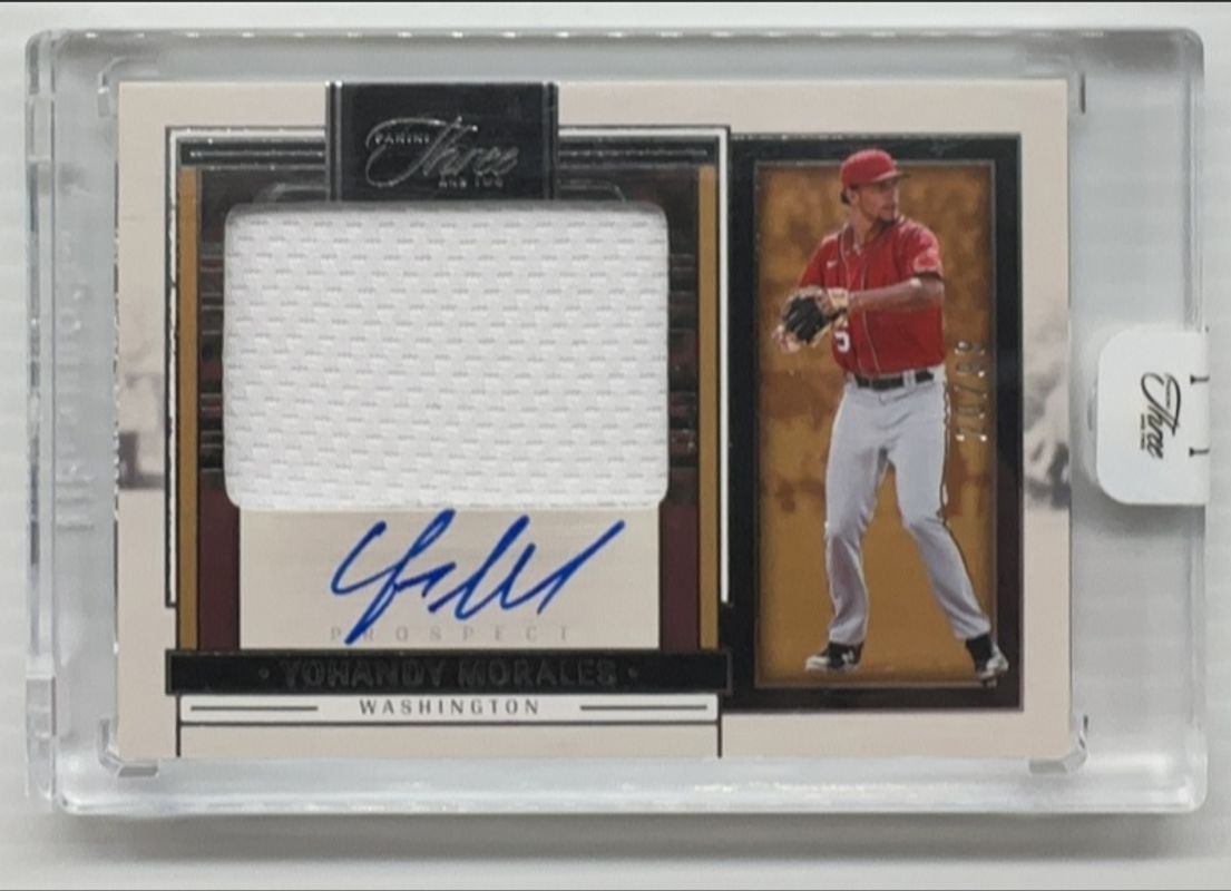 Yohandy Morales 2024 Panini Three and Two #PJA-YM Prospect Jersey Autographs /99 RAW