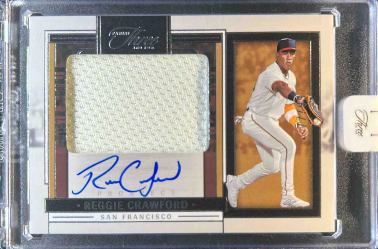 Reggie Crawford 2024 Three and Two #PJA-RC Prospect Jersey Autographs /99 RAW