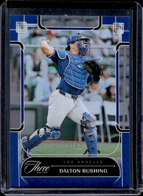 Dalton Rushing 2024 Panini Three and Two #57 Holo Blue /15 RAW