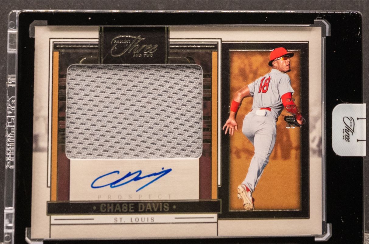 Chase Davis 2024 Panini Three and Two #PJA-CD Prospect Jersey Autographs /99 RAW
