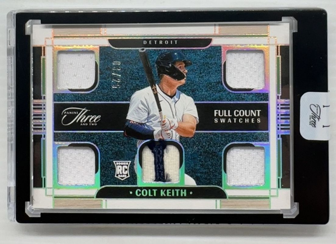 Colt Keith 2024 Panini Three and Two #FCS-CK Full Count Swatches - Holo ...