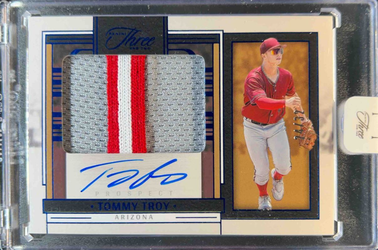 Tommy Troy 2024 Panini Three and Two #PJA-TT Prospect Jersey Autographs - Full Count /32 RAW
