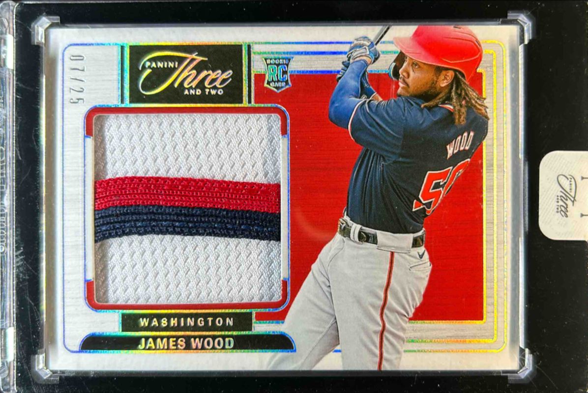 James Wood 2024 Panini Three and Two #PS-JW Prospect Swatches - Holo Silver /25 RAW