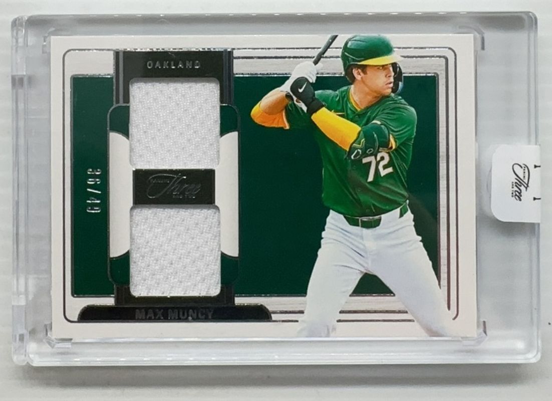 Max Muncy (Athletics) 2024 Panini Three and Two #PDJ-MM Prospect Dual Jerseys /49 RAW