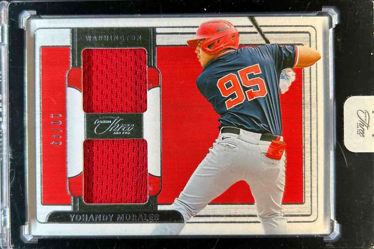 Yohandy Morales 2024 Panini Three and Two #PDJ-YM Prospect Dual Jerseys /49 RAW