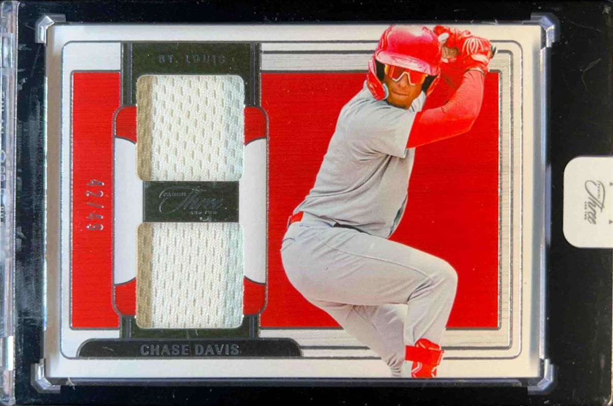 Chase Davis 2024 Panini Three and Two #PDJ-CD Prospect Dual Jerseys /49 RAW
