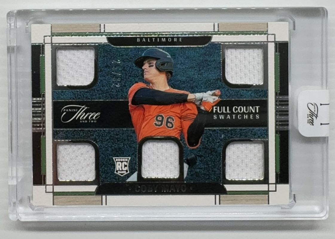 Coby Mayo 2024 Panini Three and Two #FCS-CM Full Count Swatches /32 RAW