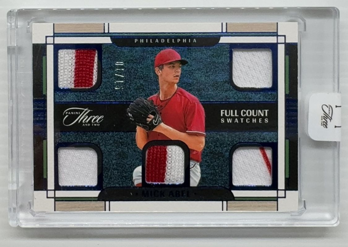 Mick Abel 2024 Panini Three and Two #FCS-MA Full Count Swatches - Blue /15 RAW