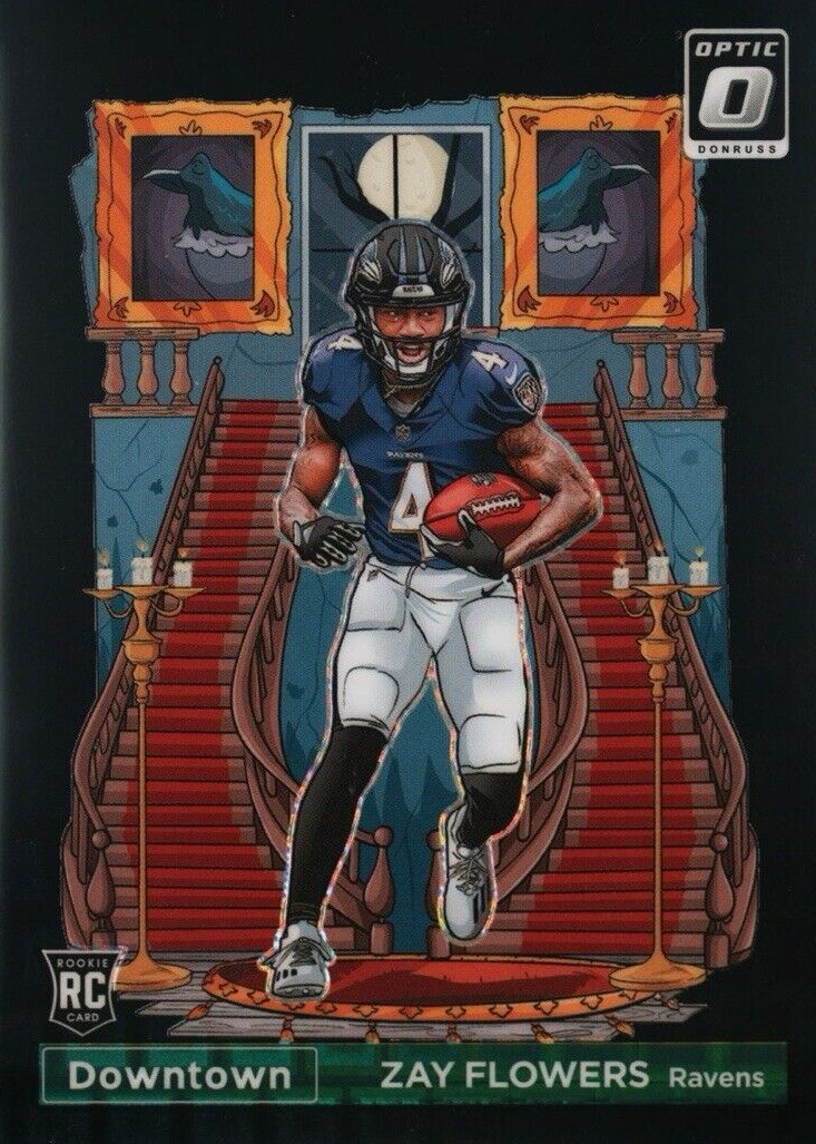 Zay Flowers 2023 Optic #D-17 Downtown - Black Pandora /25 Price