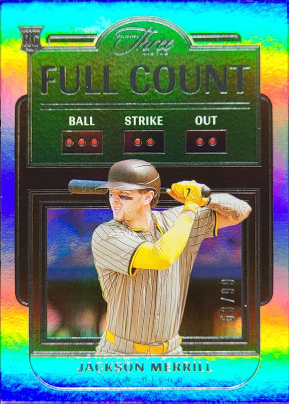 Jackson Merrill 2024 Panini Three and Two #22 Full Count /32 Rookie RAW