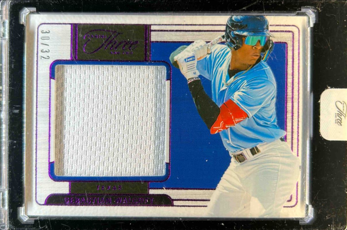 Sebastian Walcott 2024 Panini Three and Two #PS-SW Prospect Swatches - Full Count /32 RAW