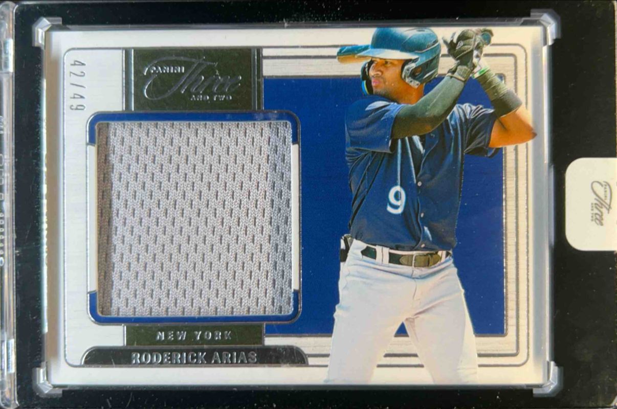 Roderick Arias 2024 Panini Three and Two #PS-RA Prospect Swatches /49 RAW