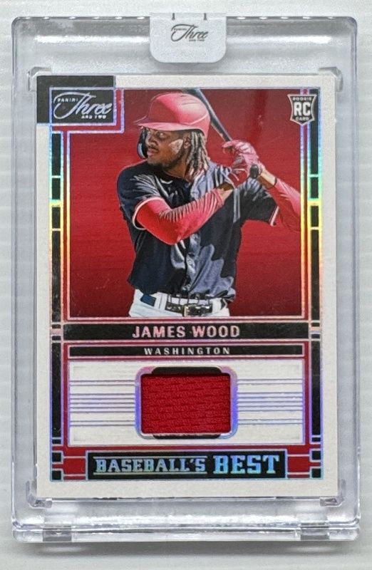 James Wood 2024 Panini Three and Two #BBM-JW Baseball’s Best Memorabilia - Holo Silver /25 RAW
