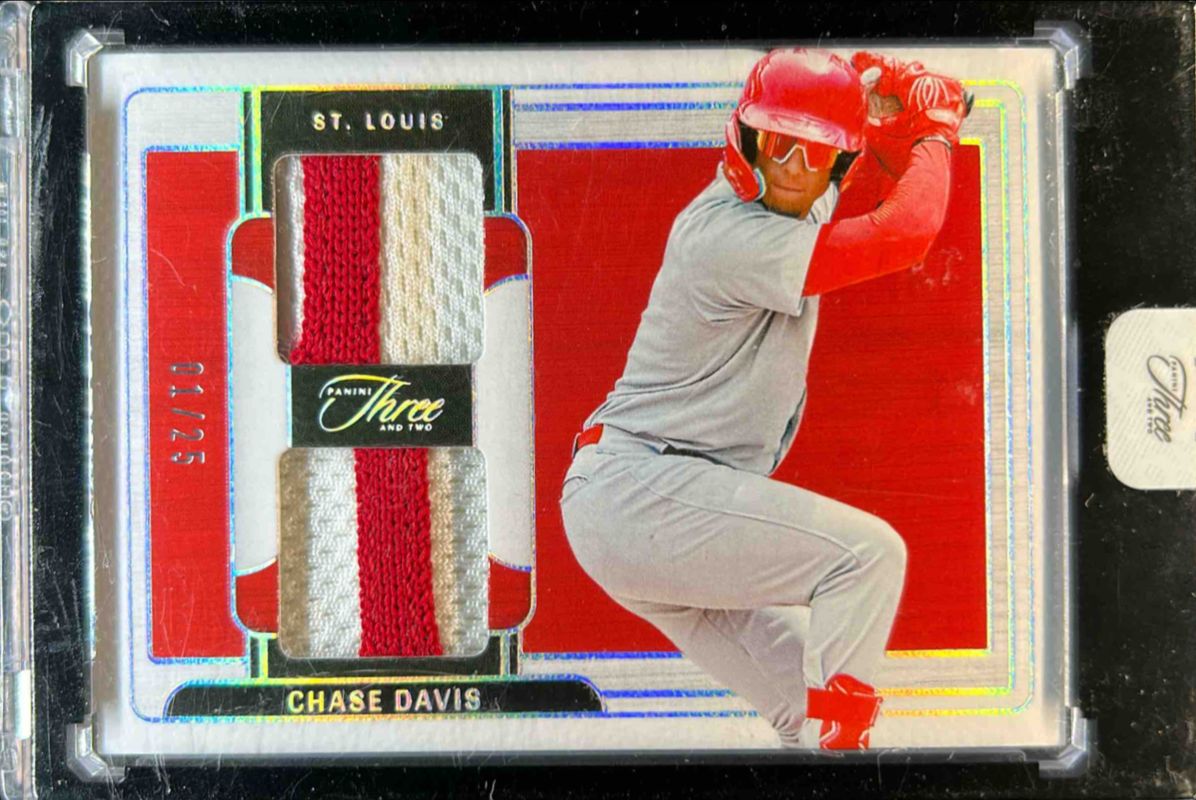 Chase Davis 2024 Panini Three and Two #PDJ-CD Prospect Dual Jerseys - Holo Silver /25 RAW