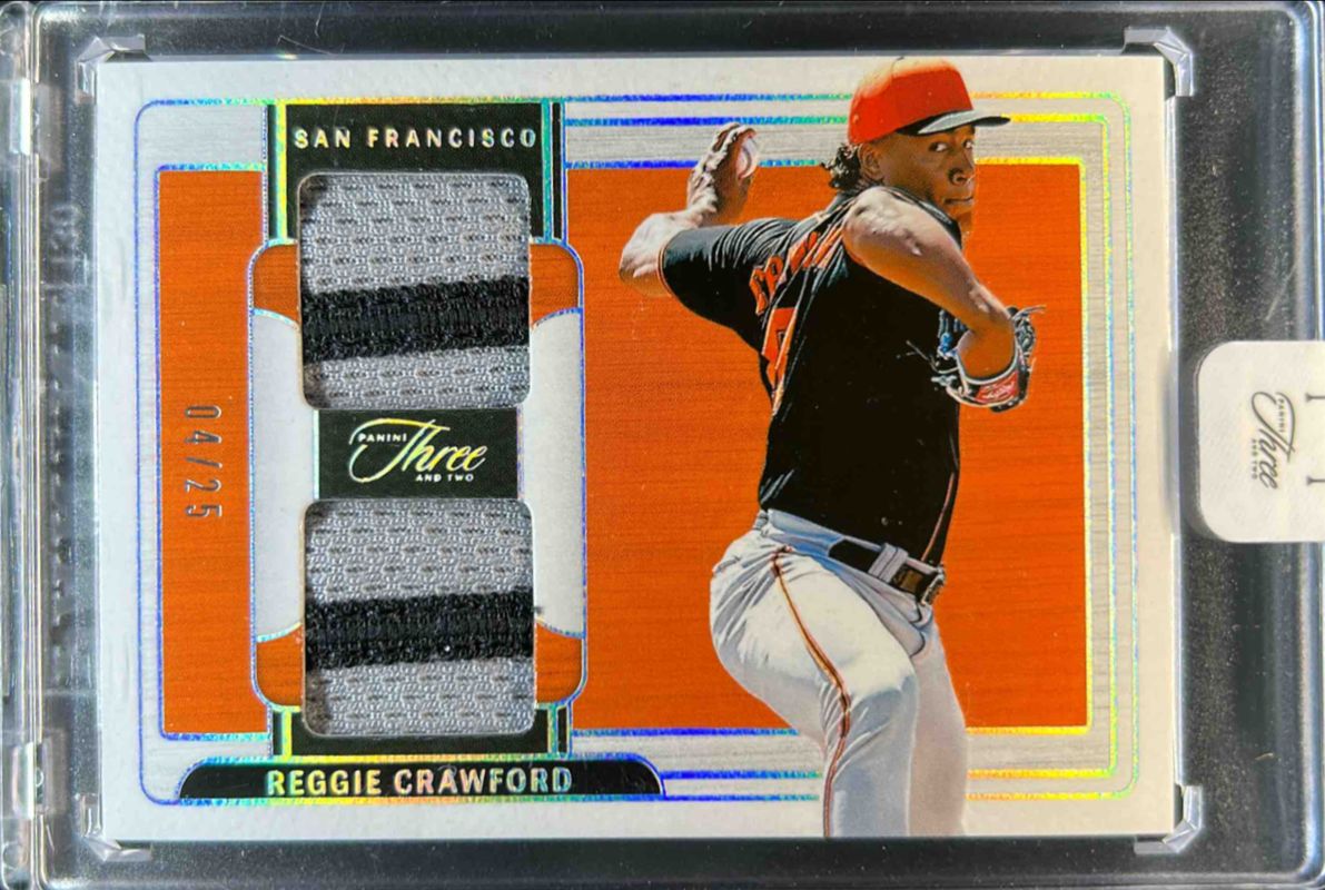 Reggie Crawford 2024 Three and Two #PDJ-RC Prospect Dual Jerseys - Holo Silver /25 RAW