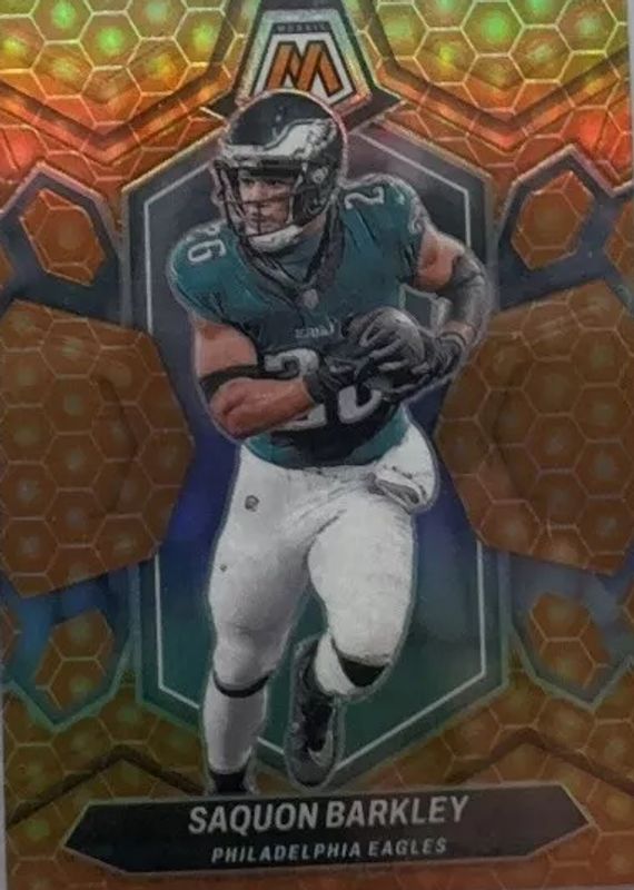 thumbnail image 2 of 2022 Panini Saquon Barkley RARE SSP Prizm Foil Refractor #177 - Eagles/Giants - MINT 2 of 4