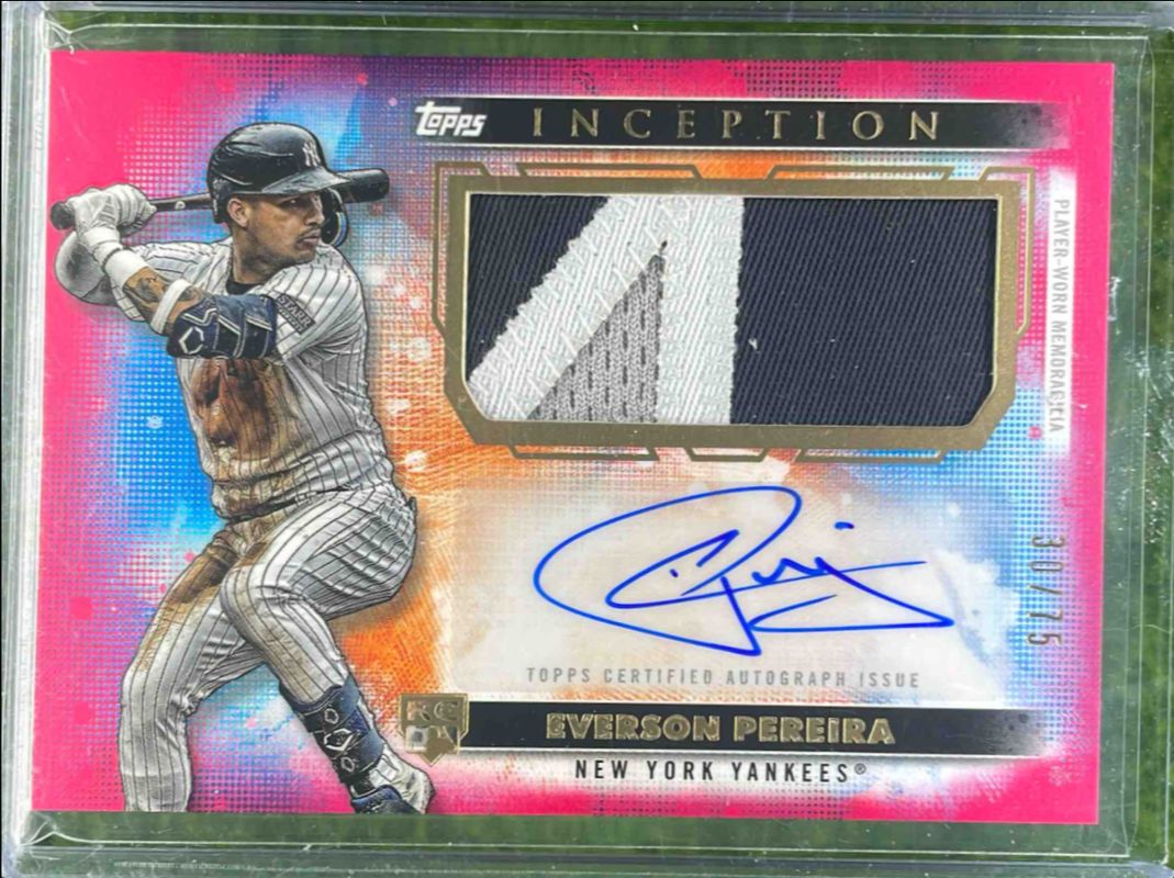 Everson Pereira 2024 Topps Inception #APC-EP Autographs Patch Cards - Magenta /75 Rookie RAW