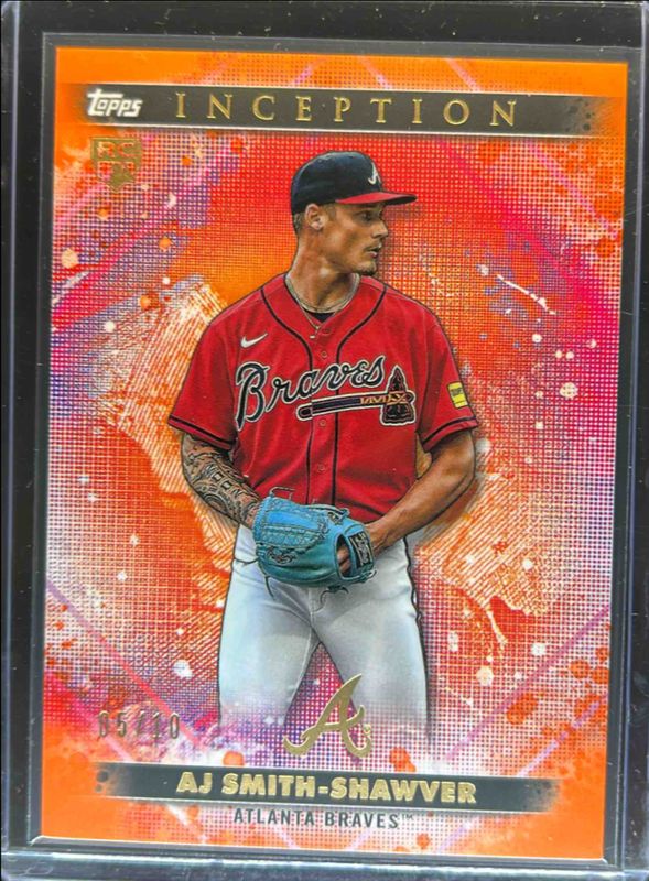 AJ Smith-Shawver 2024 Topps Inception #36 Orange /10 Rookie RAW