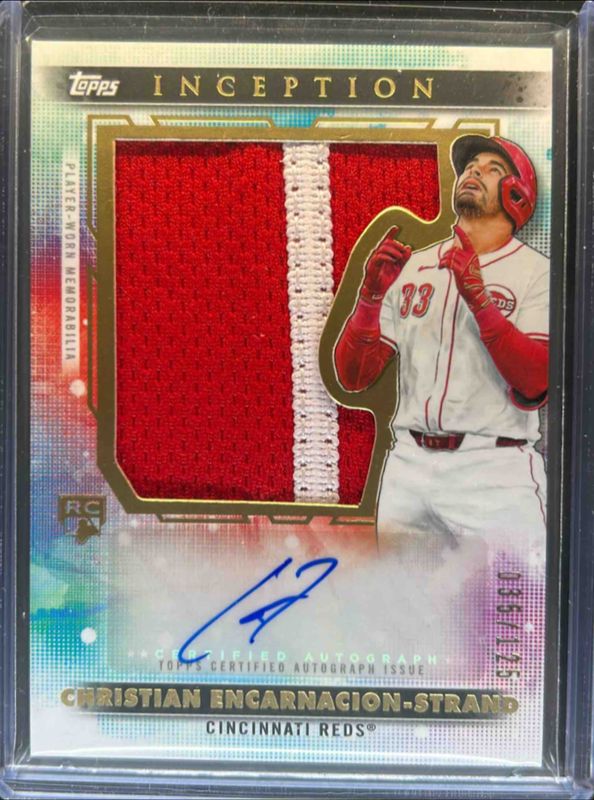 Christian Encarnacion-Strand 2024 Topps Inception #AJP-CE Autographed Jumbo Patch Cards /125 Rookie RAW