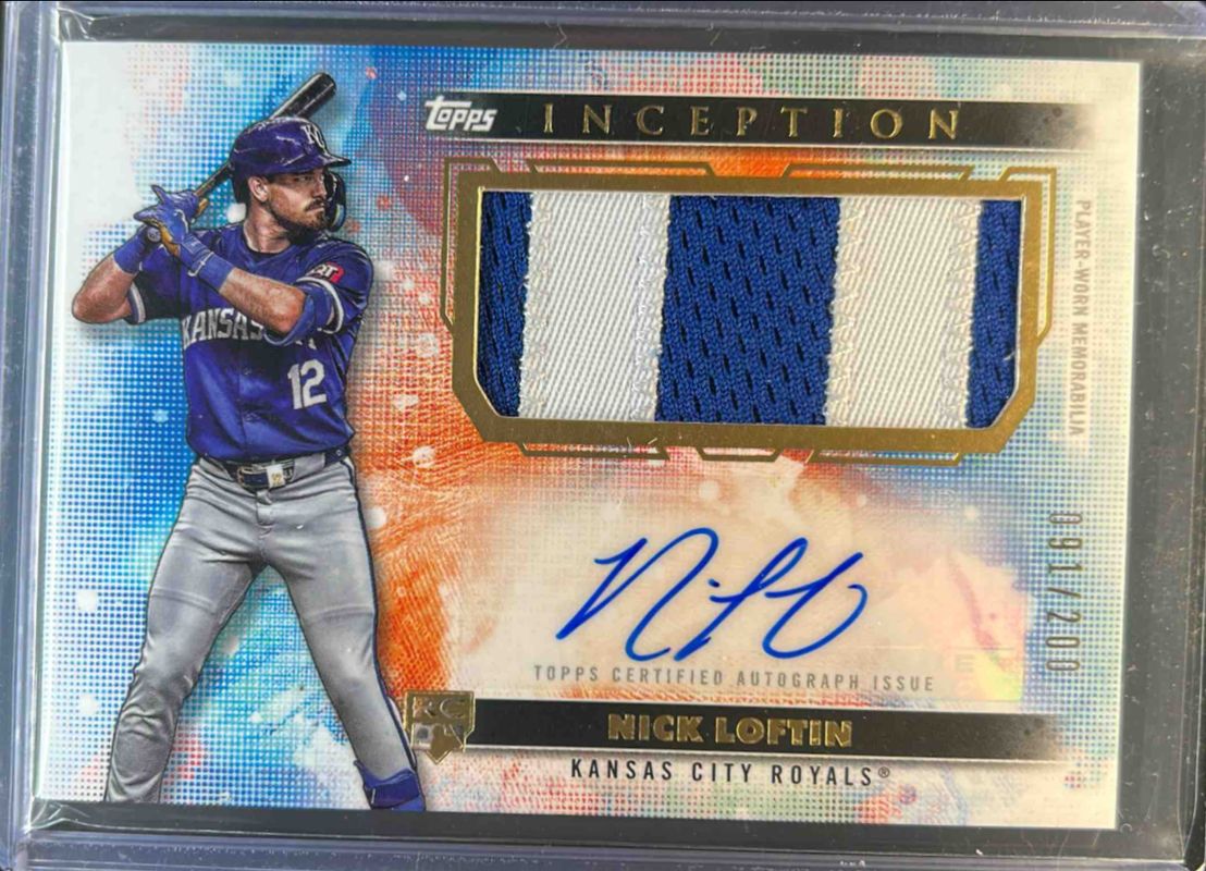 Nick Loftin 2024 Topps Inception #APC-NL Autographs Patch Cards /200 Rookie RAW