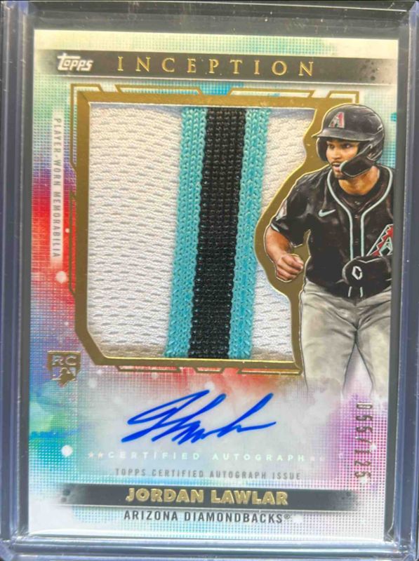 Jordan Lawlar 2024 Topps Inception #AJP-JLA Autographed Jumbo Patch Cards /125 Rookie RAW