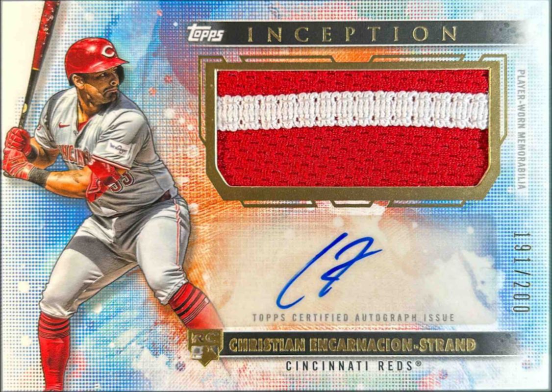Christian Encarnacion-Strand 2024 Topps Inception #APC-CE Autographs Patch Cards /200 Rookie RAW