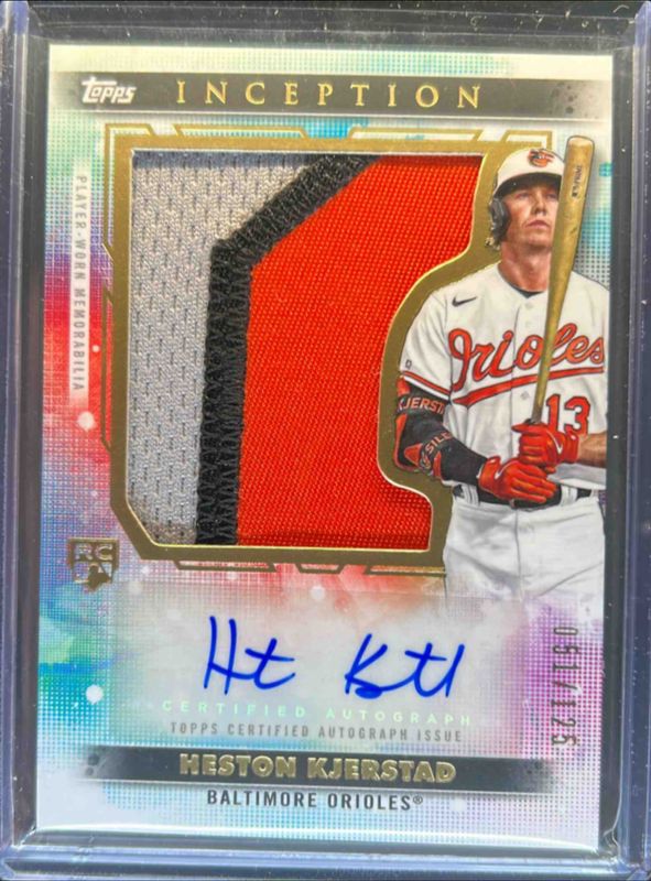 Heston Kjerstad 2024 Topps Inception #AJP-HK Autographed Jumbo Patch Cards /125 Rookie RAW