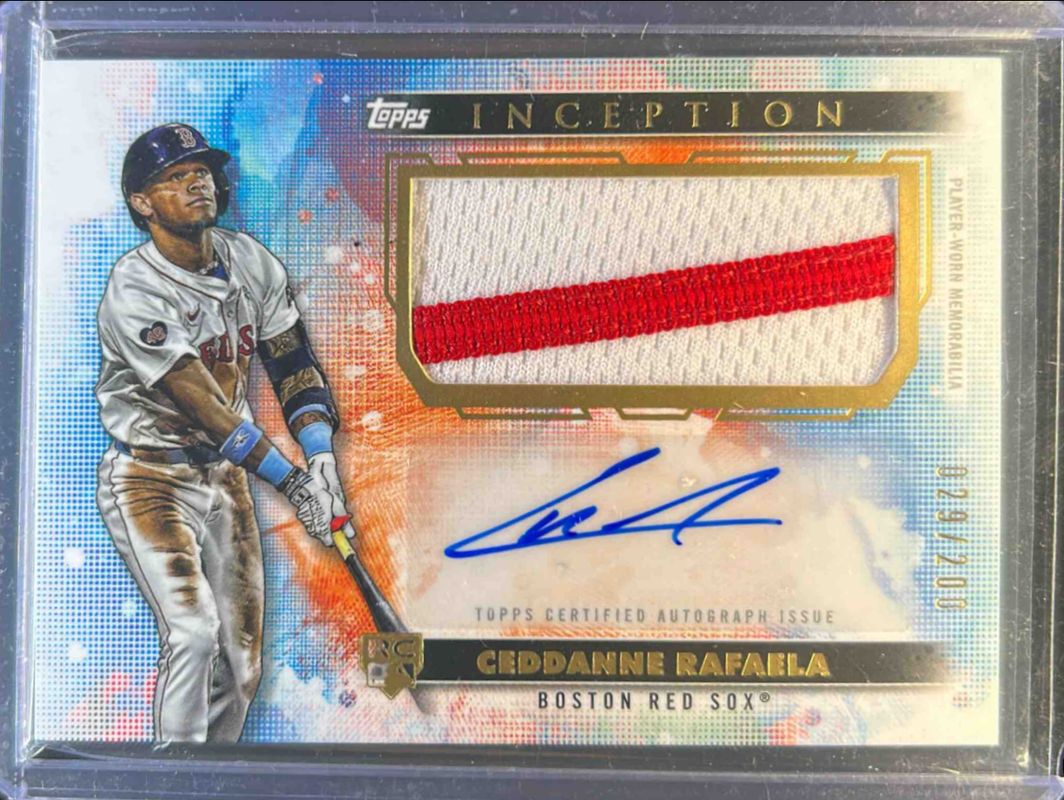 Ceddanne Rafaela 2024 Topps Inception #APC-CR Autographs Patch Cards /200 Rookie RAW