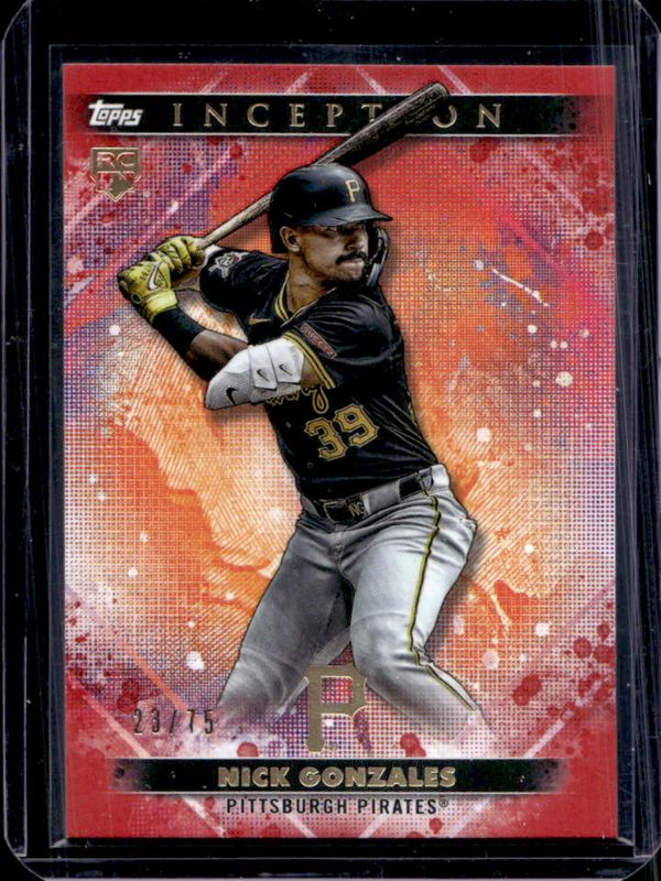 Nick Gonzales 2024 Topps Inception #52 Red /75 Rookie RAW