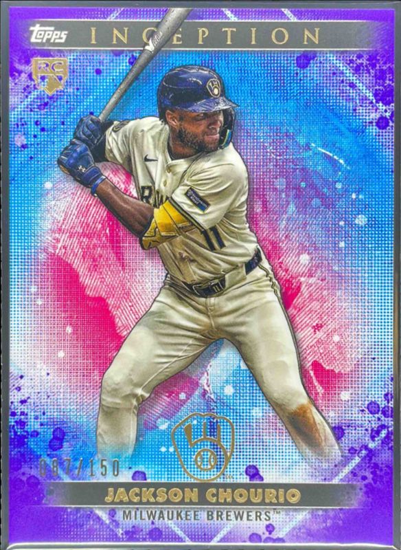 Jackson Chourio 2024 Topps Inception #95 Purple /150 Rookie RAW