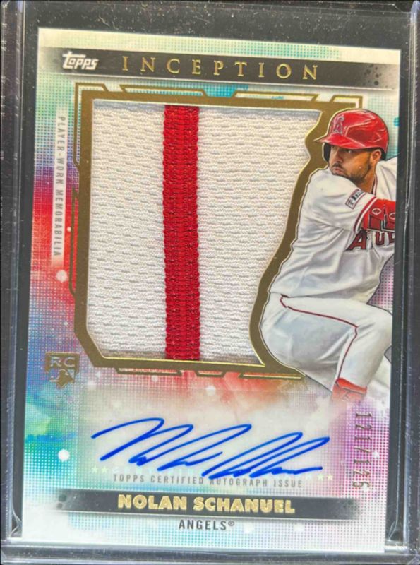 Nolan Schanuel 2024 Topps Inception #AJP-NS Autographed Jumbo Patch Cards /125 Rookie RAW