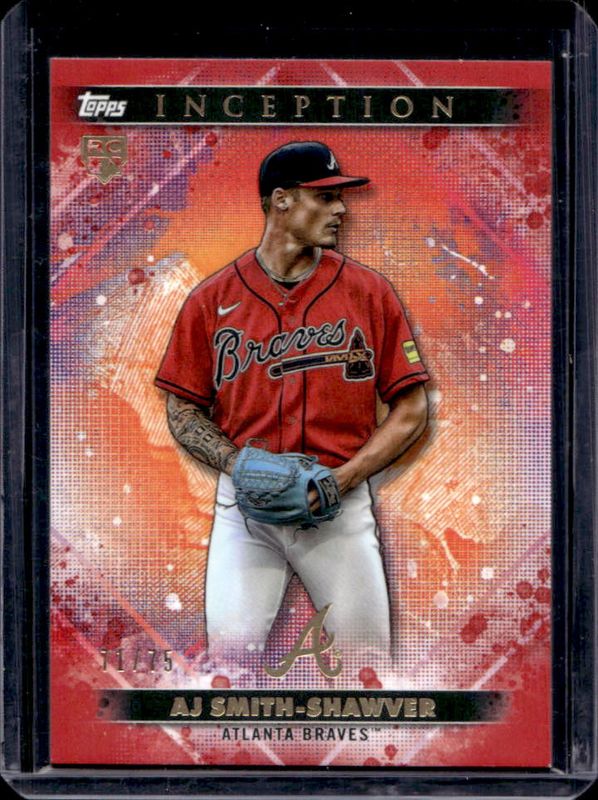 AJ Smith-Shawver 2024 Topps Inception #36 Red /75 Rookie RAW
