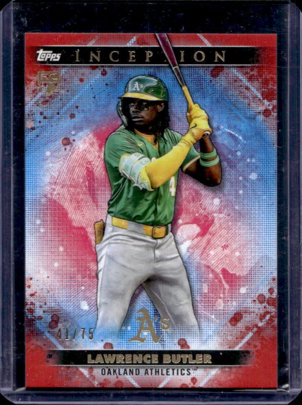 Lawrence Butler 2024 Topps Inception #10 Red /75 Rookie RAW