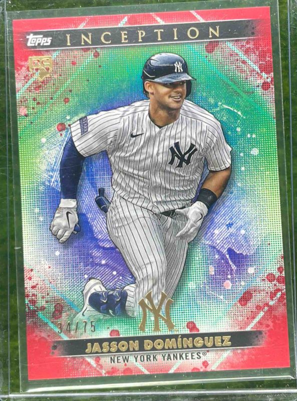 Jasson Dominguez 2024 Topps Inception #38 Red /75 Rookie RAW