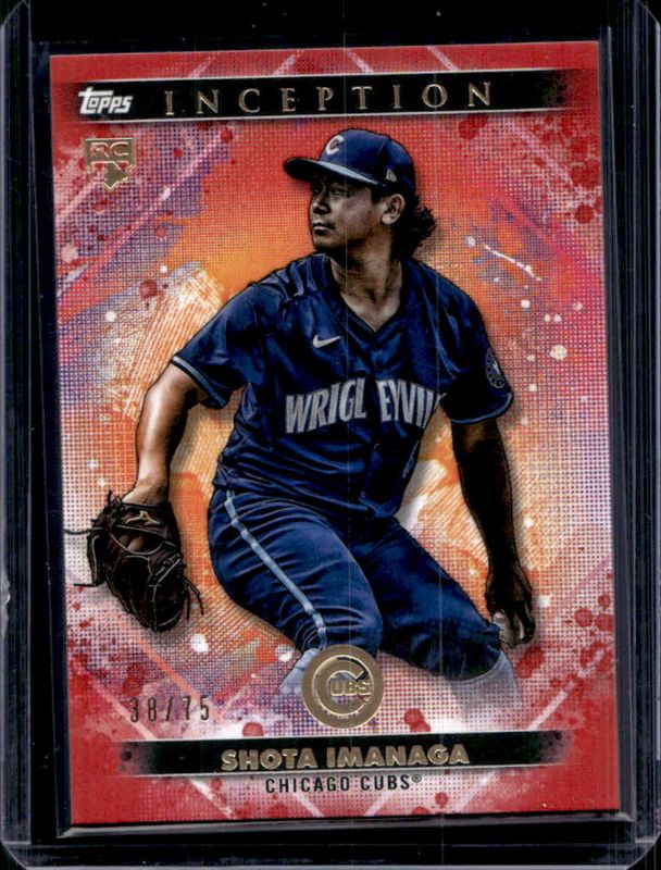 Shota Imanaga 2024 Topps Inception #87 Red /75 Rookie RAW