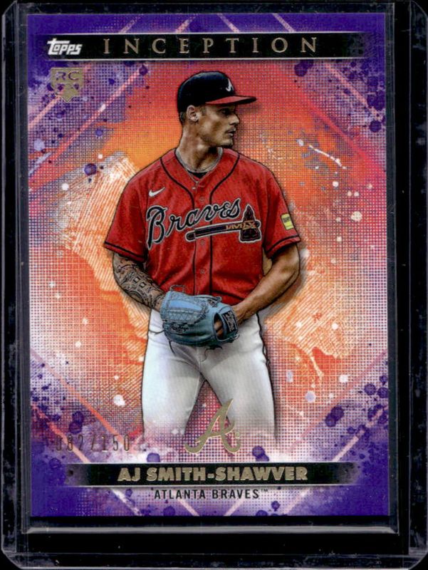 AJ Smith-Shawver 2024 Topps Inception #36 Purple /150 Rookie RAW