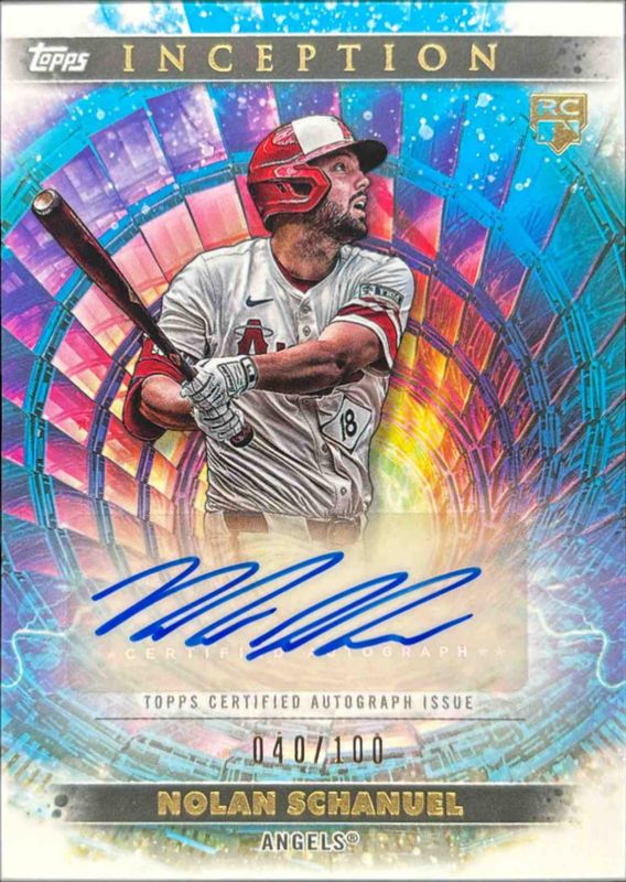 Nolan Schanuel 2024 Topps Inception #CPA-NS Charged Particles Autographs /100 Rookie RAW