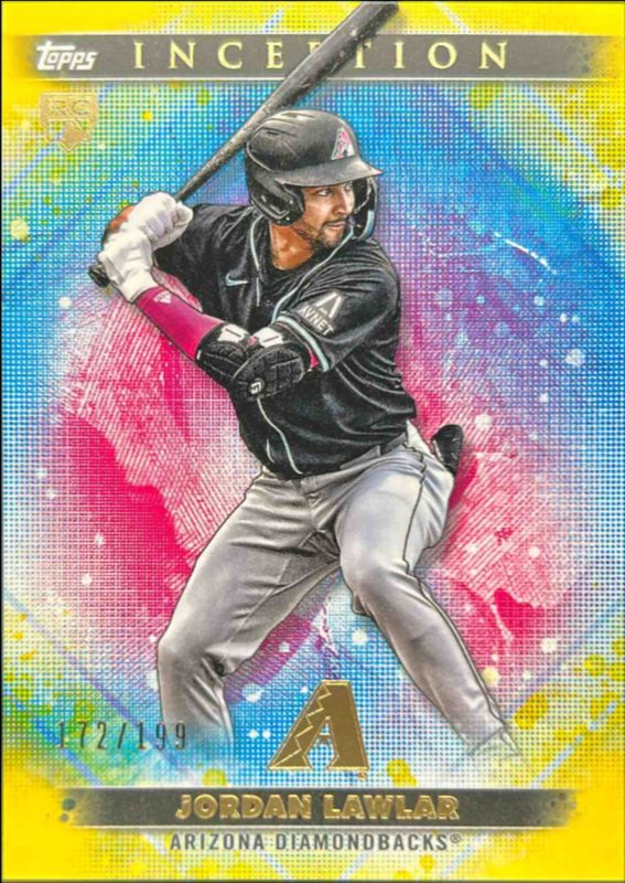 Jordan Lawlar 2024 Topps Inception #25 Yellow /199 Rookie RAW