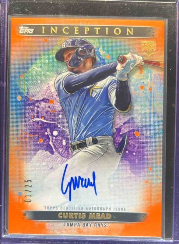 Curtis Mead 2024 Topps Inception #BRES-CME Base Rookies & Emerging Star Autographs - Orange /25 RAW