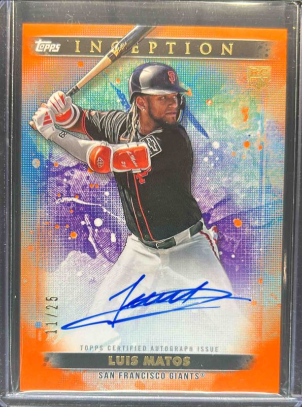 Luis Matos 2024 Topps Inception #BRES-LM Base Rookies & Emerging Star Autographs - Orange /25 RAW