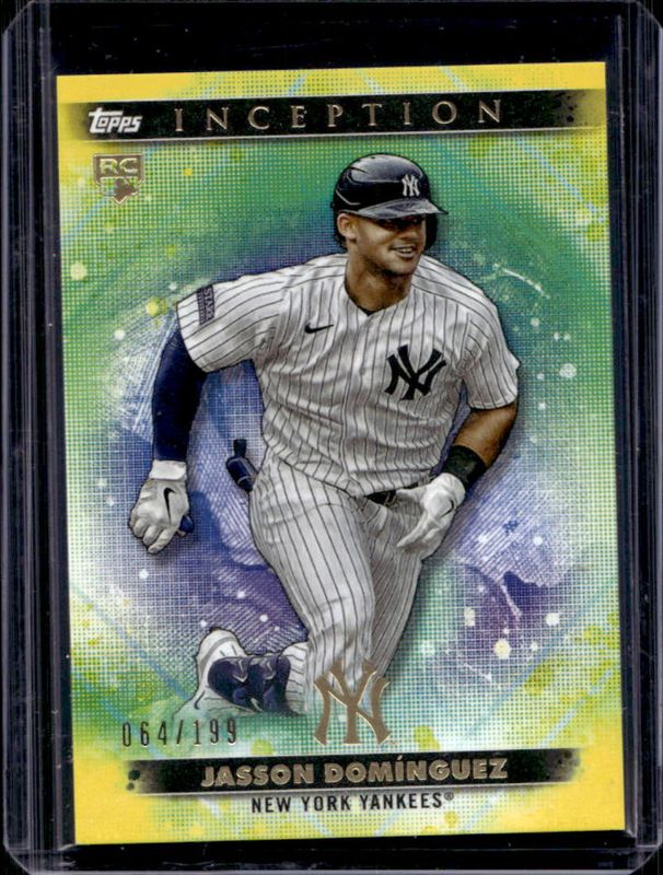 Jasson Dominguez 2024 Topps Inception #38 Yellow /199 Rookie RAW