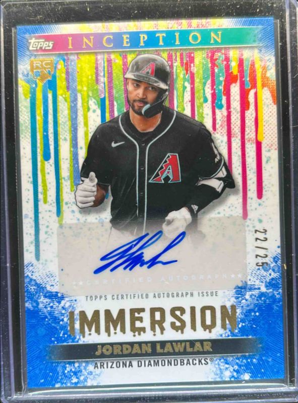 Jordan Lawlar 2024 Topps Inception #IA-JL Immersion Autographs - Blue /25 Rookie RAW