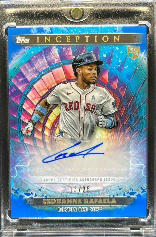 Ceddanne Rafaela 2024 Topps Inception #CPA-CR Charged Particles Autographs - Blue /25 Rookie RAW
