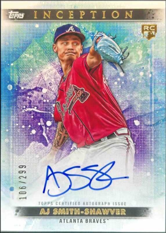 AJ Smith-Shawver 2024 Topps Inception #BRES-AS Base Rookies & Emerging Star Autographs /299 RAW
