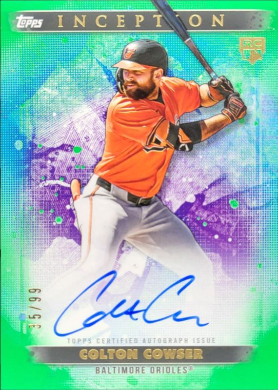 Colton Cowser 2024 Topps Inception #BRES-CC Base Rookies & Emerging Star Autographs - Green /125 RAW